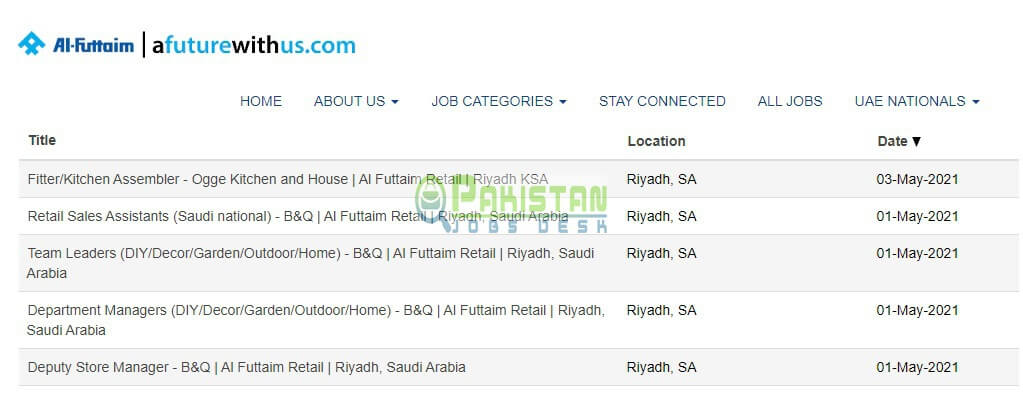 Al Futtaim KSA Jobs May 2021